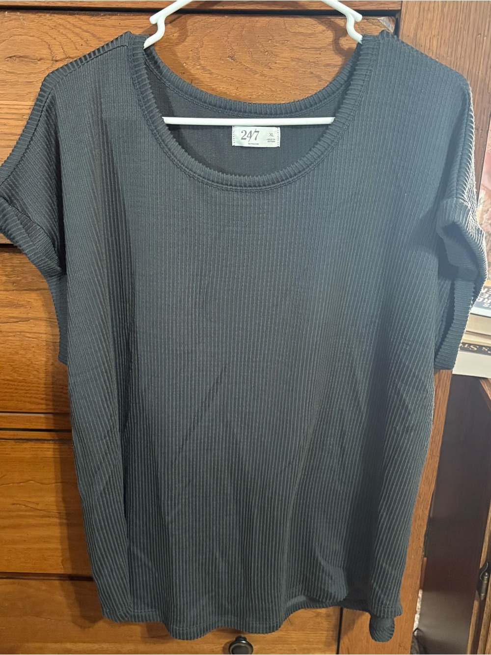 247 Maurice’s Originals Ribbed Charcoal Short Sleeve Teenage